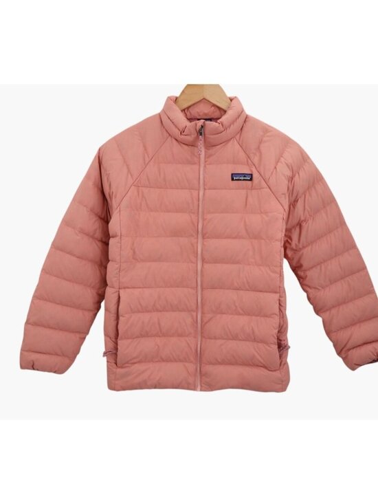 Patagonia Other - Patagonia Girls Down Sweater Jacket Size Large Pink Full Zip Puffer Outerwear